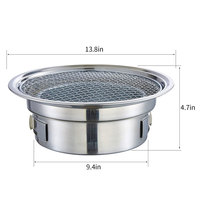 Barbecue à charbon de bois sans fumée en acier inoxydable OEM ODM pour projets d'aménagement extérieur et d'espaces de restauration