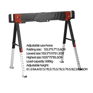 Vertak เก้าอี้เหล็กเกรดสูงพับได้ปรับได้ปรับระดับได้เครื่องมือขี่ม้าแบบแมนนวลเครื่องมือทำงานโต๊ะขากรรไกรม้า - Product Image 2