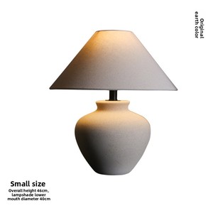 새로운 중국풍 빈티지 와비사비 세라믹 <span class=keywords><strong>LED</strong></span> 유선 테이블 램프 푸시 버튼 스위치 E27 전구 베이스 침실 거실 다실용 - Product Image 6