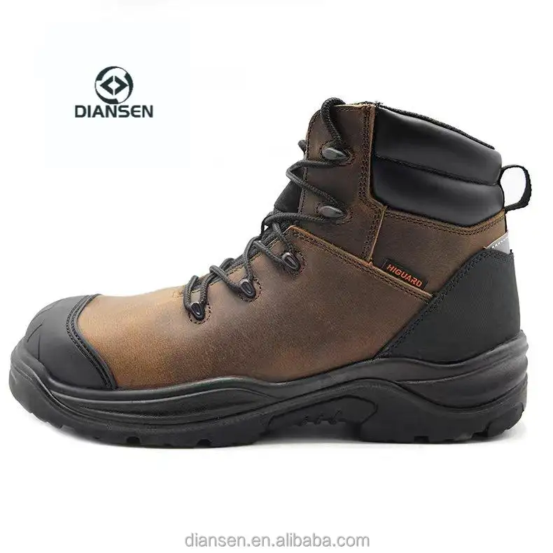 2022 Leather Hot Men Worker Steel Toe Composite Toe Safety Shoes Work Boots