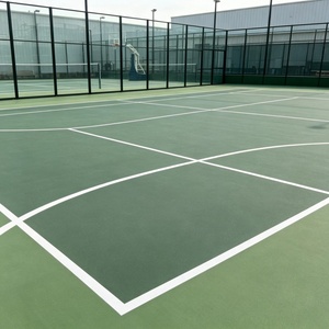Dalles de sol pour terrain de basket extérieur en plastique imperméable, résistantes à l'abrasion, couleur, taille et épaisseur personnalisées, noires, à emboîtement - Product Image 4