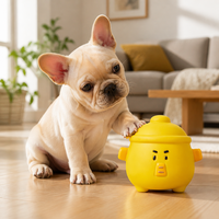 Jouet à mâcher couineur pour chien en latex naturel, design moderne et classique, en forme de cuiseur à riz, durable, écologique, doux pour les dents, pour petits et moyens chiens