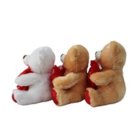 Oso de Peluche Suave de San Valentín con Corazón Rojo Personalizado para Mujeres y Niñas, Relleno de Algodón PP para el Día de la Madre