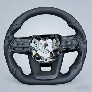Volante de Cuero Personalizado para Toyota Land Cruiser LC79 LC70 LC200 LC300 Prado, Botón Negro para Corolla y <span class=keywords><strong>Yaris</strong></span> - Product Image 3
