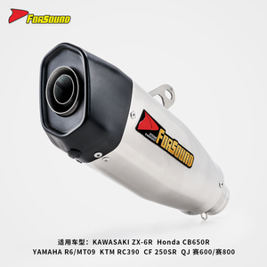 Terminale di <span class=keywords><strong>Scarico</strong></span> Modificato in Acciaio Inox Stile Lama per Moto ZX-4RR R3 Excelle 321 RC390 V4 Race 800 - Product Image 2