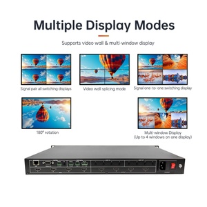 สวิตช์เมทริกซ์แบบคงที่ 4K ระดับมืออาชีพ 4x4 AV Seamless พร้อมโครงสร้างโลหะ 2.0 สำหรับการต่อภาพและเสียงแบบ Audio/Video Wall - Product Image 3
