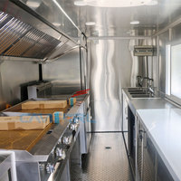 CAMPTRL Nouvelle remorque de restauration de type conteneur pour café, burgers, frites, glaces, BBQ, chariot mobile de vente de hot-dogs