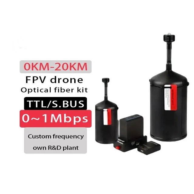 Fiber Optic for Drone 1/2/3/5/10/15/20/25/30km UAV Optic Coils Tube Set Image Data Module for Optical Communication