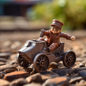 Voiture à bascule en PVC pour enfants avec figurine et quatre roues, jouet pour les enfants de 7 à 12 ans - Product Image 3