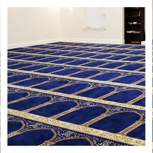 Tappeto da Preghiera con Design Stampato: Tappeto Musulmano Semplice con Motivi, da Parete a Parete, Tappeto da Preghiera Arabo - Product Image 2