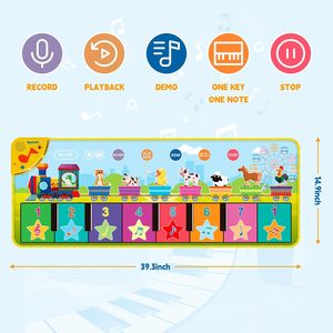 Tapis musical pour bébé, jouets musicaux, tapis <span class=keywords><strong>de</strong></span> <span class=keywords><strong>piano</strong></span> pour enfant, tapis <span class=keywords><strong>de</strong></span> sol, couverture animale, tapis <span class=keywords><strong>de</strong></span> jeu tactile, échantillon <span class=keywords><strong>gratuit</strong></span> - Product Image 4