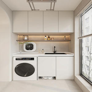 Rangement multifonctionnel personnalisé Armoires de balcon en bois modernes Bonne qualité pour la maison ou l'hôtel Conception peu encombrante - Product Image 6