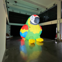 Modèle d'oiseau gonflable géant coloré personnalisé à suspendre, éclairage en tissu Oxford, perroquet gonflable pour la publicité, animal gonflable