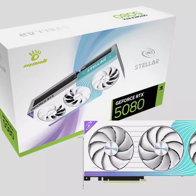 Manli Stellar OC RTX5080 16GB GDDR7 Graphics Card for Desktop Mxm Condition with Fan Cooler and Dp Output Interface