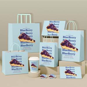 Bolsa de Papel Kraft Personalizada con Logotipo para Panadería, Bolsa de Embalaje Resistente para Llevar Pasteles, Pan, Galletas, Café y Entrega de Alimentos - Product Image 1