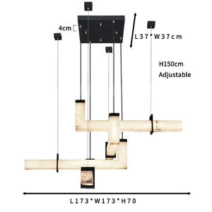 Lampadario <span class=keywords><strong>a</strong></span> <span class=keywords><strong>Sospensione</strong></span> Lineare in Alabastro Moderno e Minimalista, Lussuoso Lampadario <span class=keywords><strong>LED</strong></span> Creativo in Marmo <span class=keywords><strong>per</strong></span> Isola <span class=keywords><strong>Cucina</strong></span> e Sala da Pranzo - Product Image 4