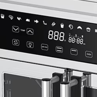 267097 ETL 1800W 25L Four à air chaud électrique en acier inoxydable à porte française pour une cuisson saine et faible en gras, four grille-pain à air chaud