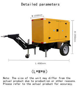 Generador diésel silencioso montado en remolque generador diésel 30kw-50kw 20kw 30kw 40kw 50kw 75kva para generador de minería subterránea - Product Image 5