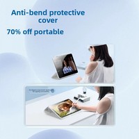 Étui de protection pour iPad en acrylique transparent avec aimants, support pliable à trois volets, résistant aux chutes, léger, fabriqué en Chine