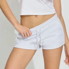 <strong>Women</strong> Casual <strong>Bermuda</strong> <strong>Shorts</strong> High Waist Soft Cotton Terry Embroidered Breathable Low Rise Drawstring Loose Fit - Product Image 2