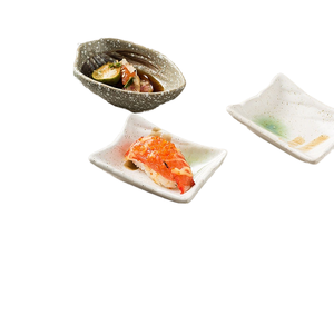 日本のレトロ磁器食器小さなキルンセラミック皿醤油ダイッピングスパイス調味料ヴィンテージキルンディッシュパーティー - Product Image 1