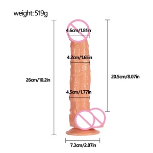 Fusée raton laveur réaliste coulissant prépuce pénis épais Silicone gode ventouse vente chaude - Product Image 2