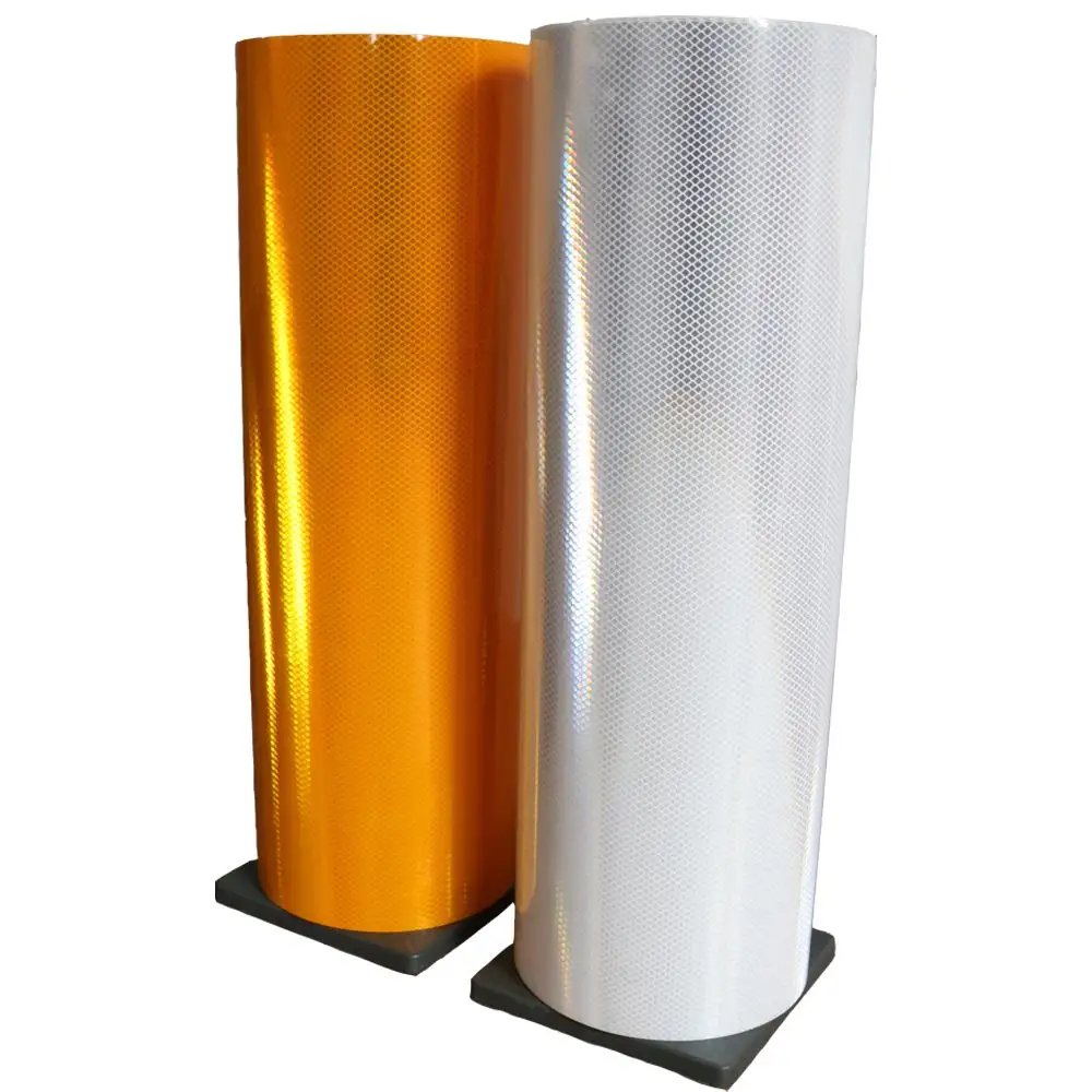 Reflective Yellow White Diamond Grade Sticker Material Prismatic Reflective Sheeting Film Diamond Grade Reflector Vinyl