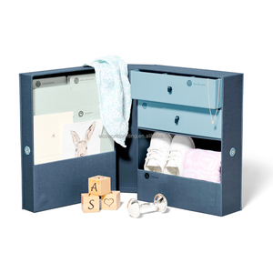 Produttore di carta personalizzata per neonati con confezione regalo in pelle fatta a mano scatola ricordo per bambini - Product Image 3