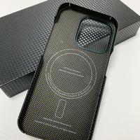 Étui de protection intégral Luxo Life en fibre de carbone 360° ultra-fin magnétique compatible avec la charge sans fil pour 16/15 Pro Max