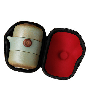 Glaze Quick Cup Ceramic Travel <b>Tea</b> <b>Set</b> Modern One <b>Pot</b> Two Cups Portable Outdoor Car Bag Mini Kung Fu <b>Tea</b> Brewing <b>Set</b> - Product Image 3