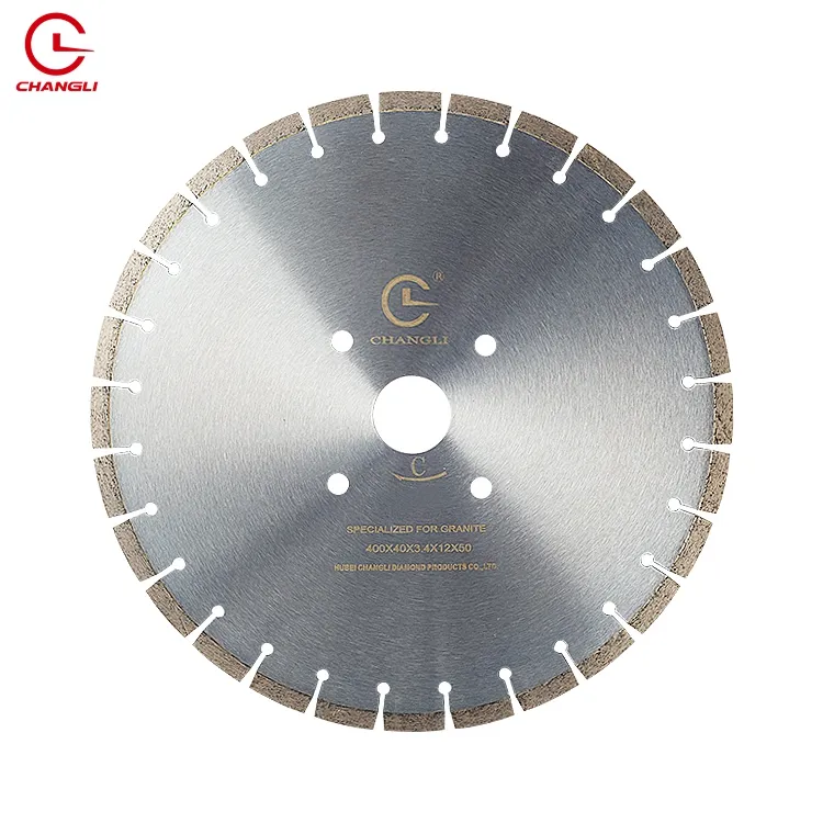 Trung Quốc Phổ Biến 400Mm 16 "K Khe Cắm Răng Kim Cương Cắt Lưỡi Đĩa Đá Granite Cắt Lưỡi Cưa