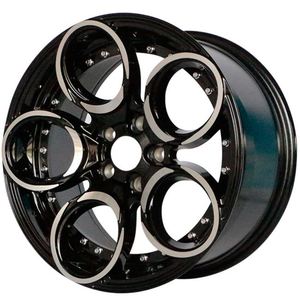 Rines de Aleación Clover de Tamaño Completo, Modificación de 17 Pulgadas con Remaches, 4 y 5 Birlos, Borde Mecanizado, Diseño de Trébol de Cuatro Hojas, Todoterreno, Quella - Product Image 3