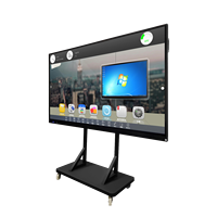 Tableau interactif MJK 55 pouces, résolution 4K, tableau blanc intelligent personnalisé, 20 points tactiles, double système d'exploitation, écran plat tout-en-un, pour les conférences d'entreprise