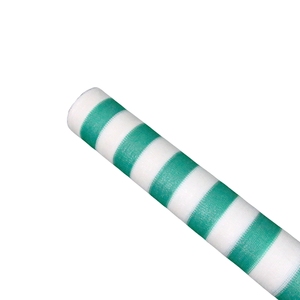 Filet d'ombrage rayé en HDPE vert et blanc, toile d'ombrage agricole respirante 80% pour extérieur, protection solaire, pour couverture de jardin - Product Image 6