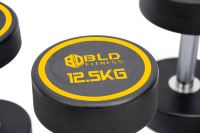 Dumbbell BLD Adjustable CPU+Steel Core - Pegangan Knurled Anti-Selip Berlapis Karet Plastik, Tahan Lama, Ringan untuk Latihan Kekuatan di Rumah