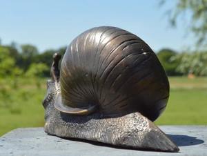 Adorno de Snell de bronce, decoración de jardín, escultura de Snell fundida, patio de césped para el hogar, estatua de granja, figurita decorativa, artesanías de Metal - Product Image 6