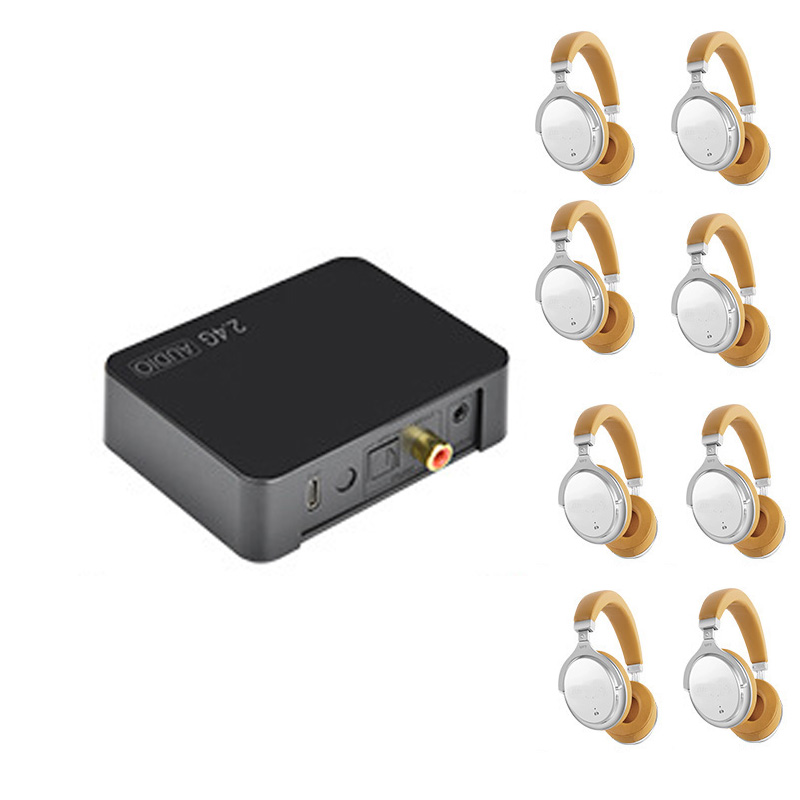 Беспроводной Оптический коаксиальный аудиопередатчик 3,5 мм 1TX к многоканальной гарнитуре наушники 100 м для ТВ ПК наушники 2022 Новинка Лидер продаж