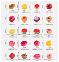 Kawaii 3d bricolage miniature maison kit résine charme brillant lumineux coloré fruits légumes fruits bébés jouet surprise pour sac aveugle