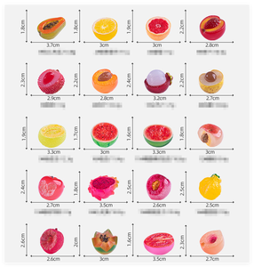 Kawaii 3D DIY Kit de casa en miniatura <span class=keywords><strong>encanto</strong></span> de resina brillante luminoso colorido fruta vegetal fruta bebés Sorpresa Juguete para bolsa ciega - Product Image 2