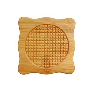 Manteles individuales creativos de bambú estilo caricatura, tapetes antideslizantes personalizables, tapetes de madera maciza resistentes al calor y logotipo personalizable - Product Image 4