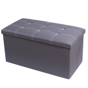 Puff Retangular de Couro Dobrável Rústico Moderno e Durável Personalizado para Armazenamento Interno em Hotéis, Quartos, Apartamentos e Entradas - Product Image 1