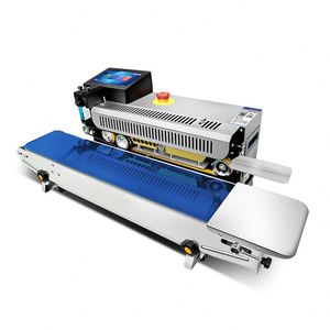New Design Electric Automatic Chemical Sealing Machine Gear Continuous Heat Band Sealer Inkjet Print Beverage Foil Bags - Product Image 4