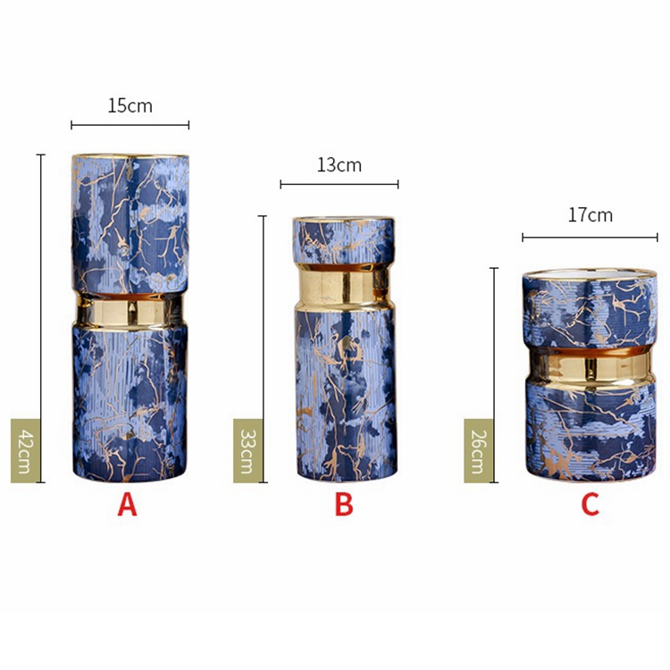 Modern Nordic household tabletop decoration bamboo tube ceramic vase