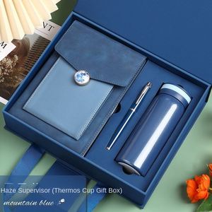 Personal <b>Gift</b> Custom FX <b>GIFT</b> USB Luxury Box Tomoe River Loose Leaf Notebook <b>Orange</b> Color Journal <b>Gift</b> Set Pen Water Bottle - Product Image 4