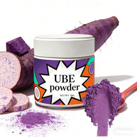 Poudre d'Ube Biologique en Boîte de Conserve Personnalisée 30g 50g 80g 100g, Poudre d'Igname Violette, Poudre d'Ube