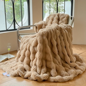 Faux Rabbit Fur <strong>Blanket</strong> Solid Color <strong>Blanket</strong> Super Soft Comfortable Warm <strong>Blanket</strong> All Seasons General Suitable for Bedroom - Product Image 5