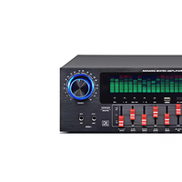 Amplificateur Récepteur Hi-Fi Mini Domestique en Métal 150W RMS 2.0 Canaux 96dB SNR avec Télécommande et Lecteur USB