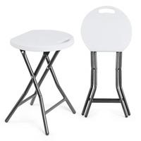 Tabouret pliant en plastique rétractable blanc pour le camping de pique-nique et restaurant à prix compétitif pour le voyage