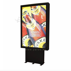 Caja de luz LED para exteriores duradera de 180x120cm, independiente, impermeable, señales de doble cara, sistema estático, acero de vidrio templado de baja fabricación - Product Image 2
