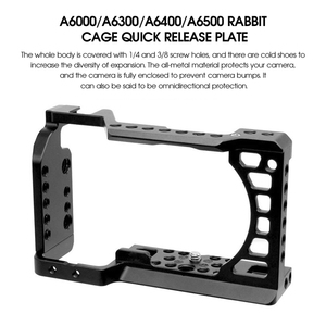 Dailyetech-Mini jaula para cámara de aleación de aluminio, jaula multifuncional para cámara <span class=keywords><strong>Sony</strong></span> <span class=keywords><strong>A6400</strong></span>/A6500/A6300/A6000 - Product Image 6